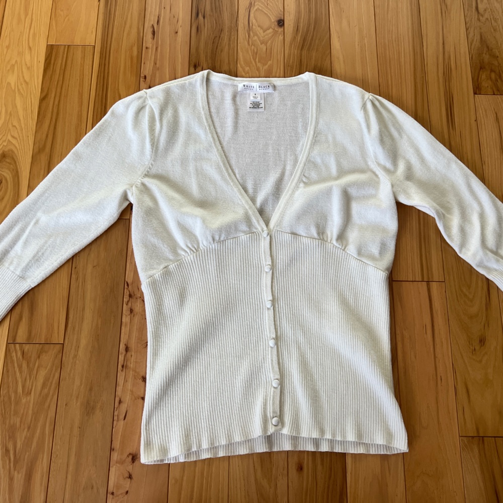 White House Black Market cashmere blend cardigan sweater